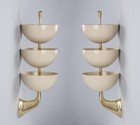 Designer Wall Lights Lamps Fixture Pair Rare Sconces Italian Stilnovo Style Gift