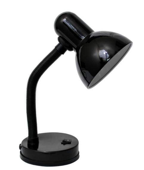 Простой дизайн Базовая металлическая настольная лампа с гибким шлангом серебристого цвета