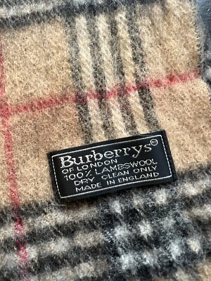 Burberrys 1995's Made in ENGLAND ハミルトン Authentic vintage Burberrys of London 100% Lambswool Reversible