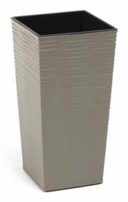 Chisel Planter Garden Superstore Finesse ECO Chisel Planter Tall Square 25cm - Grey ...