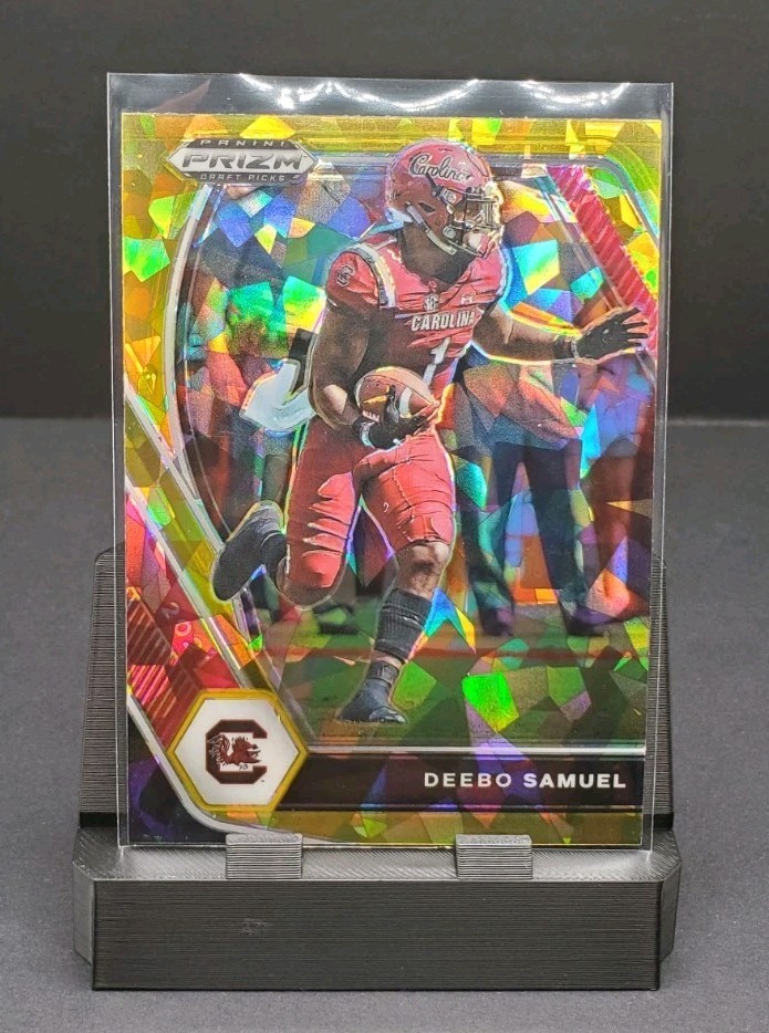 2021 Panini Prizm Draft Picks Collegiate #69 Deebo Samuel Gold Cracked Ice 