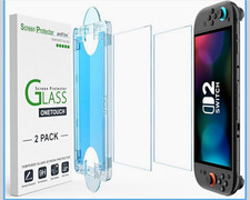 amFilm OneTouch Tempered Glass for Nintendo Switch 2 2025 Clear 2-Pack
