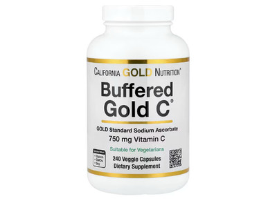 California Gold Nutrition, gepuffertes Vitamin C, 750 mg. 240 Kapseln