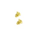 Yellow metal with silicon material earrings backing — photo 5