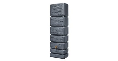 4rain Slim Stone Decor Wandtank 350L   Graphite Grey