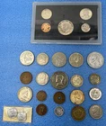 1972 S United States Proof Set plus 20 Vintage Foreign Coins