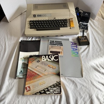 Atari 800 Computer System w/ Power Supply, Basic Cart & Extras Tested/Working
