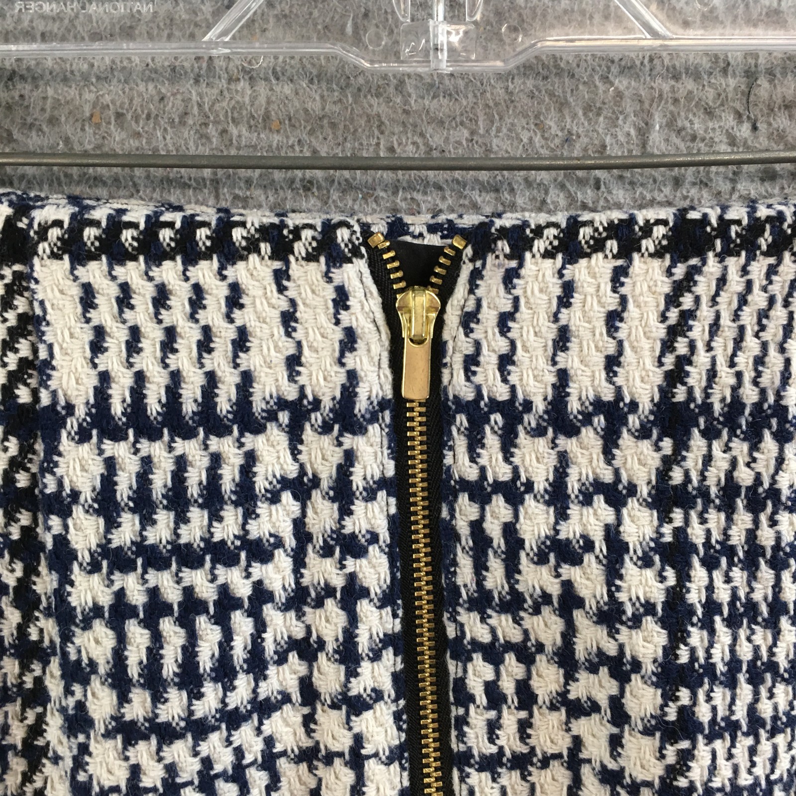 H&M Skirt Womens 2 Mini A-Line Plaid Back Zipper Casual Flat Front Blue White thumbnail 10