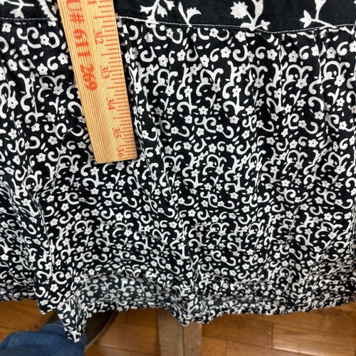 Muumuu manica corta a strati Vermont Country Store usato in ottime condizioni bianco e nero taglia 2X - Foto 9 di 11