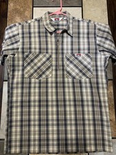 Ben Davis Men's 1/4 Zip Plaid Polo Shirt w/ Pockets Multicolor Size M