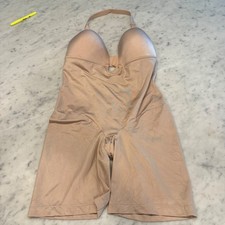 City Chic Nude Plunge Low Back Shapewear Bodysuit Size M 18 Style 00212234