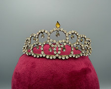 VINTAGE Tiara Crown w/ Circles of Prong Set Rhinestones