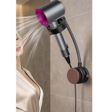 Hands Free Hair Dryer Holder Wall Mount 360 Adjustable Suction Cup Stand