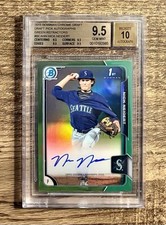 2015 Bowman Chrome Green Refractor /99 Nick Neidert RC Auto BGS 9.5 Gem Mint 💎