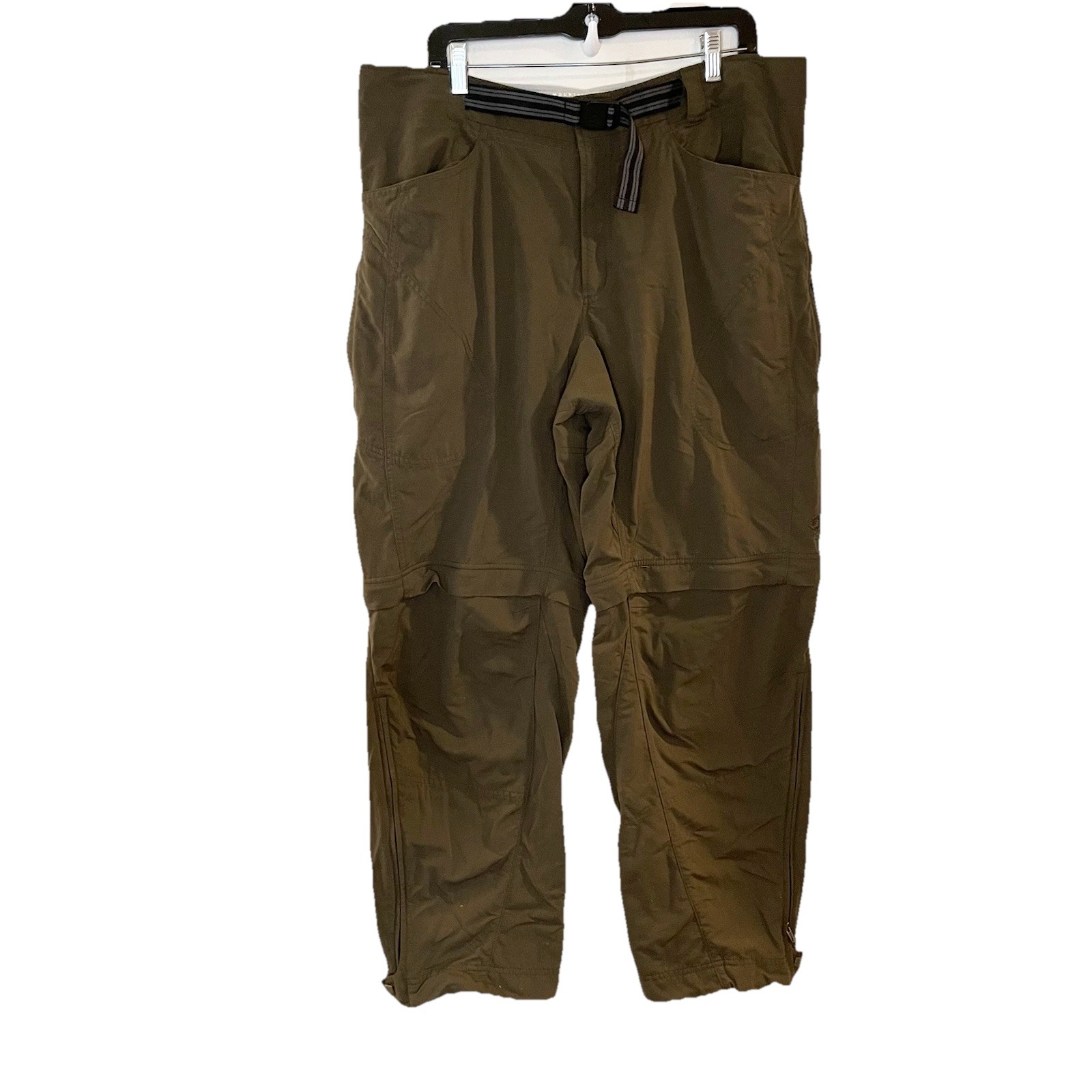Xl Short Olive Green Lined Rain Hiking Convertible Cargo