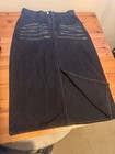 Women's Mom Jeans and Jacket Black Dark Wash Denim Size 12 Button Zip 5-Pocket — photo 2
