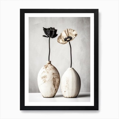 Weiße Keramik Nr. 3 Kunstdruck gerahmt Wandbild Poster Leinwanddruck Bild