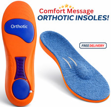 Orthotic Insoles For Arch Support Plantar Fasciitis Flat Feet Gel Heel Back Pain