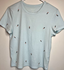 American Eagle Light Blue Pink Floral / Rose ...