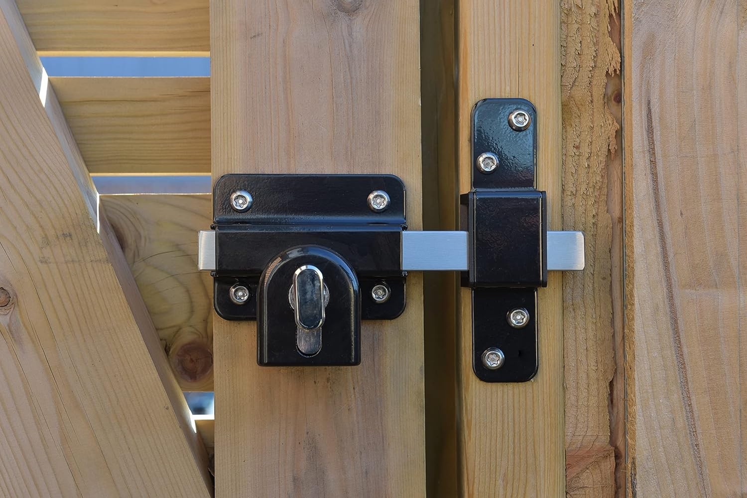 Keyed Inside & Outside Gate Lock in Stainless Steel