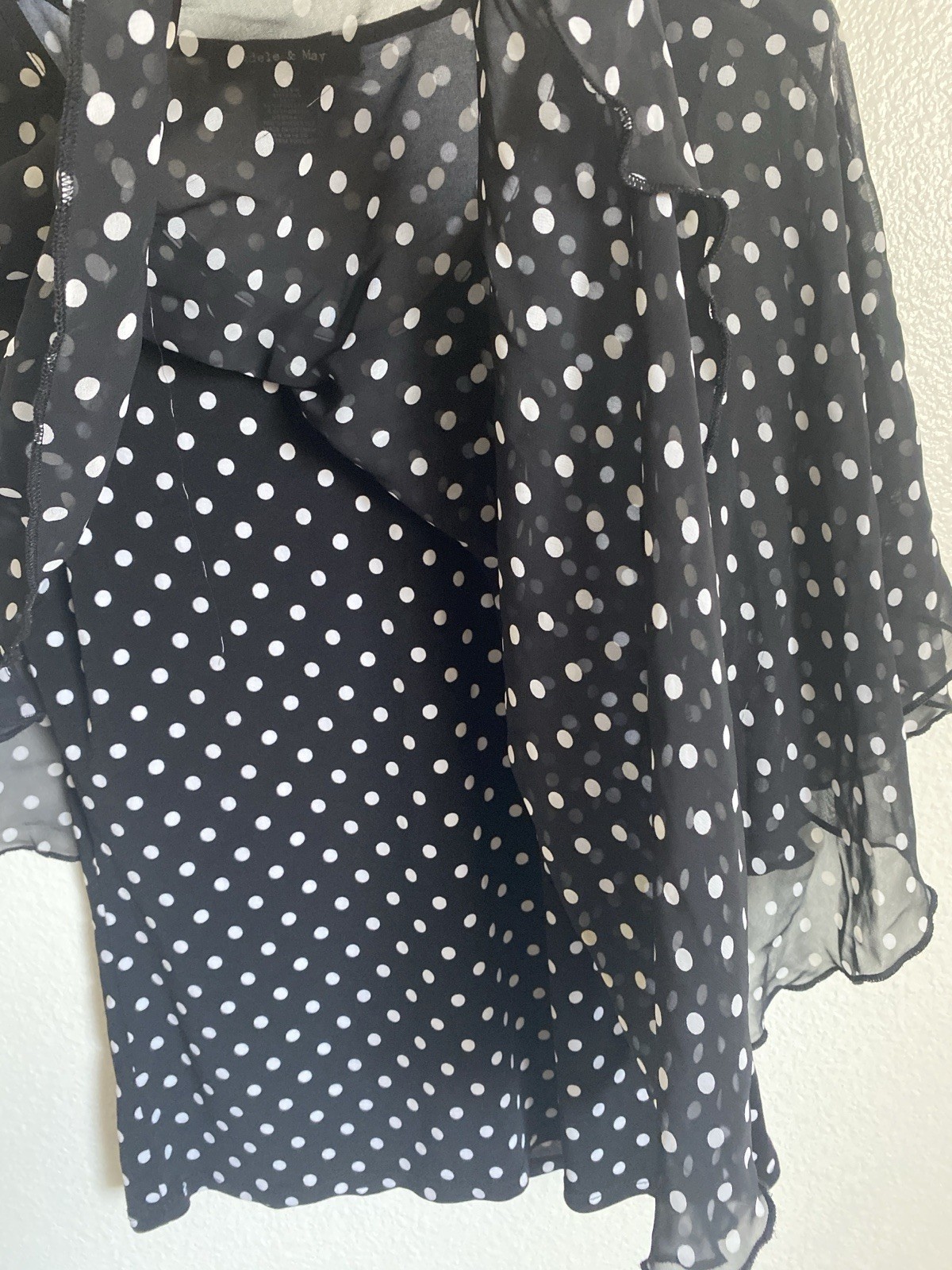 Blue Ruffled Flutter Sleeve Blouse Adele & May - image 6