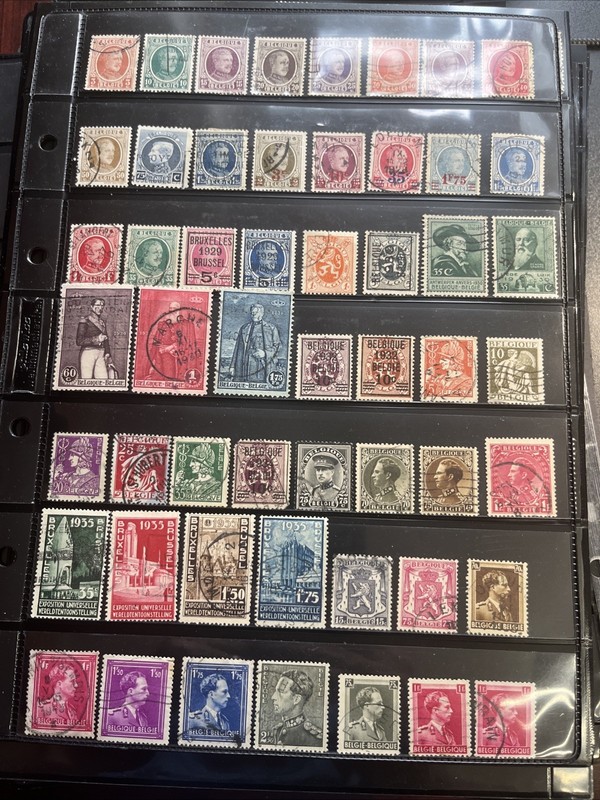 1920-70 Belgium 329 All Different Used Stamps Collection