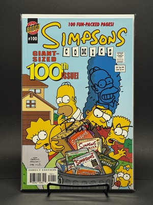 Simpson Comics #100 Signed And Sketched - Bill Morrison NM/MT - W/COA