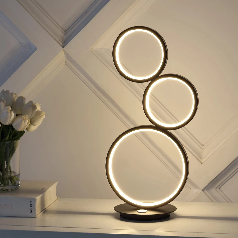 JYL7102A Juno 17.25" Lámpara de Mesa LED Integrada Hierro Costero Bohemio 3 Luces... Foto 2 de 4