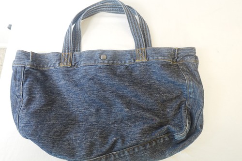 Borsa tote Theory denim blu jeans tracolla borsa a mano casual Y2K streetwear - Foto 7 di 9