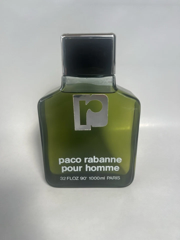 Enorme botella de exhibición de tienda vintage años 80 Paco Rabanne Pour Homme EDT de 1000 ml/32 oz Foto 2 de 4