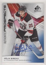 2019-20 Upper Deck SP Game Used CHL Edition Blue Auto Felix Bibeau #60 Auto 1b8
