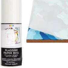 Glassine Paper Roll - Acid Free Archival, Translucent & Grease Resistant Paper -