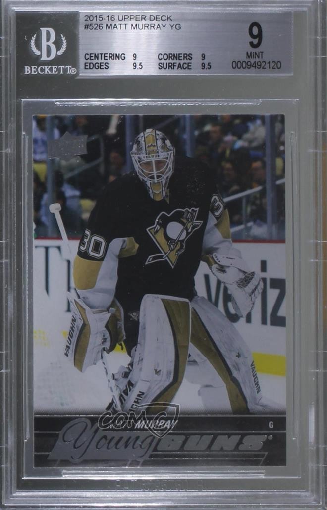 2015 SP Authentic Upper Deck Update Young Guns Matt Murray #526 BGS 9 MINT q3y