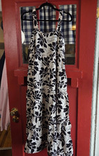 The Drop Women's Black White Square Neck Strappy Midi Dress Size XS NWT