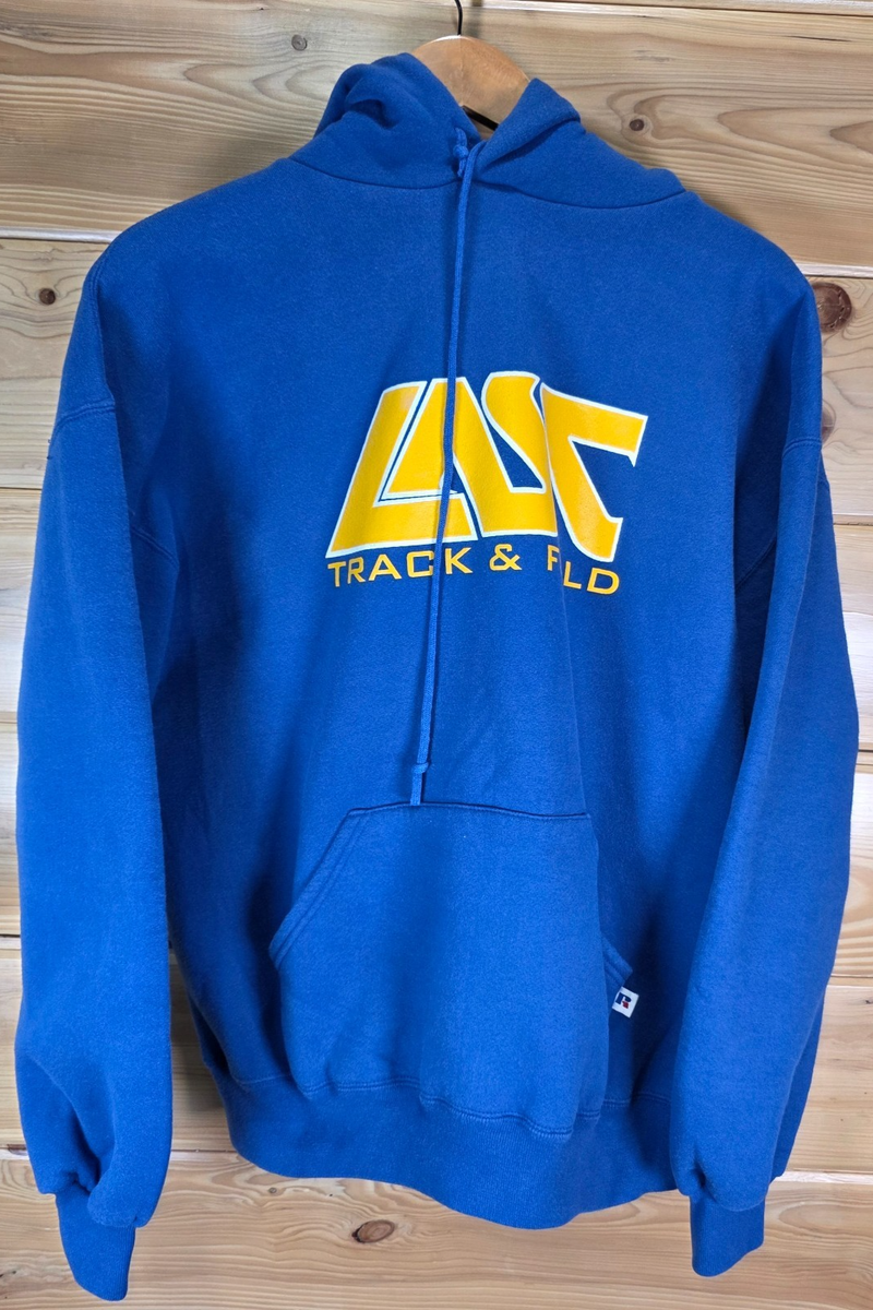 希少品 Russell Athletic 90s hoodie Vintage 90s Russell Athletic Pullover Hoodie Track & Field Adult
