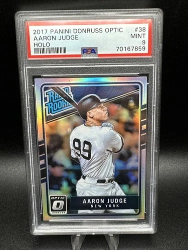 2017 PANINI DONRUSS OPTIC HOLO #38 AARON JUDGE ROOKIE RC PSA 9