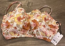 Swim Top Shade  Shore Women's Sz 38D Underwire Halter Bikini Floral Print NwT