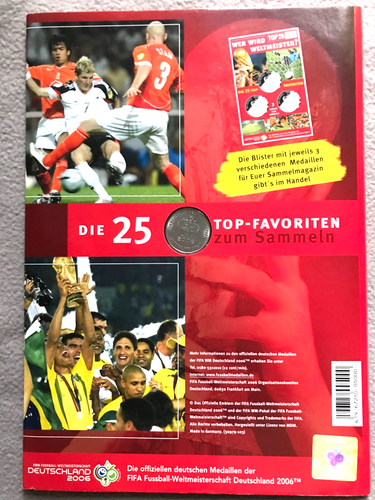 Medaillen - Set, Wer wird Fussball Weltmeister 2006, 25 Stück, Sammelalbum - Bild 5 von 6