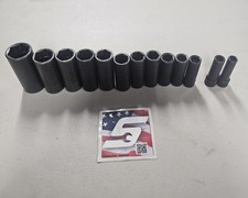 Snap-on 214SIMFMYA 13pc MISSING 10mm 3/8" Drive 6Pt Metric Deep Impact Sockets