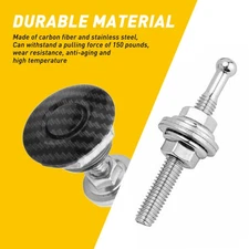 PAIR Bumper Button Latch Car Push Release Hood Quick Bonnet Pins Clip Lock Kit