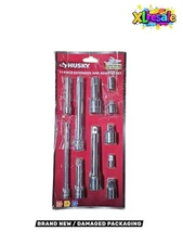 Husky 1/4 in., 3/8" & 1/2" Drive SAE and MM Extension and Adapter Set (11-Piece)