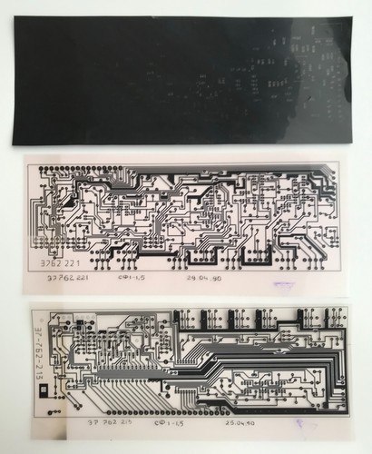 X3 Vintage Negative Drawing Photos of Soviet PCB Scheme USSR Xtra Rare