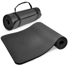 BalanceFrom Fitness 71x24in Anti Tear Yoga Mat with Strap, Black (Open Box)