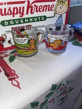 vintage garfield 1978 / 1980 mcdonald's Glass cups