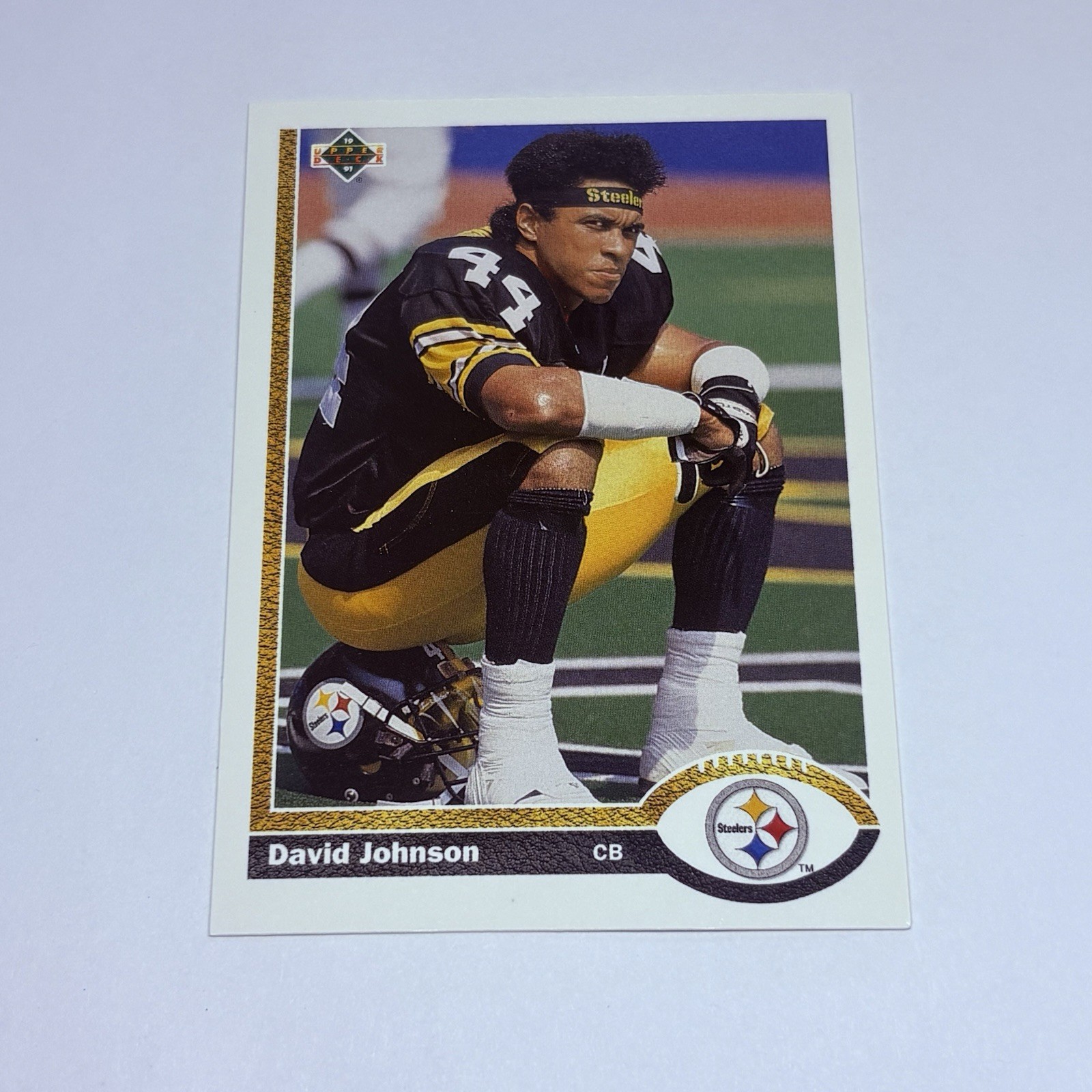 1991 Upper Deck - David Johnson #564 (RC) Steelers Football Card Tc4