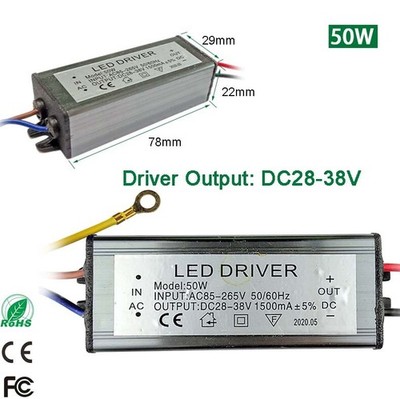 50W Power Supply Netzteil AC 220V bis DC 36V LED Treiber IP65 1500mA
