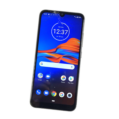 Motorola Moto E6 Plus XT2025 silber entsperrt 32GB Display geplatzt funktioniert gut 664