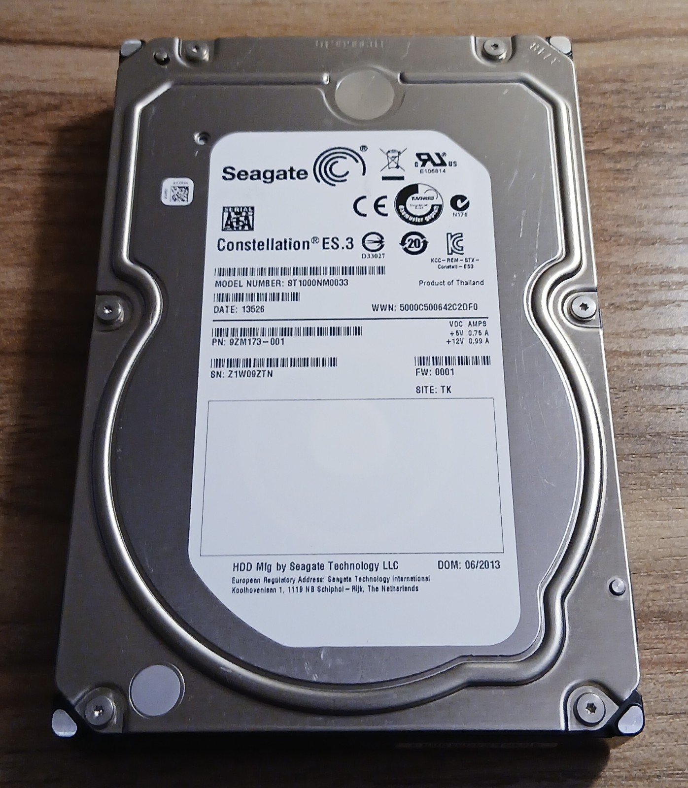 Seagate Constellation ES.3 1TB 7200RPM 128MB Cache ST1000NM0033 Wiped/Tested