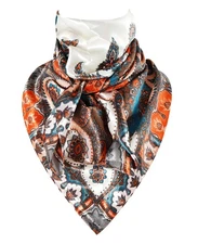 35 inch Wild Rag Cowboy Scarf for Men Large Rancher Neckerchief Silk Feel