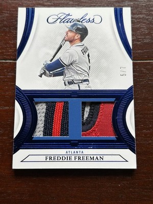 2022 Panini Flawless Dual Patch Relic #DP-FF Freddie Freeman /7 Atlanta Braves